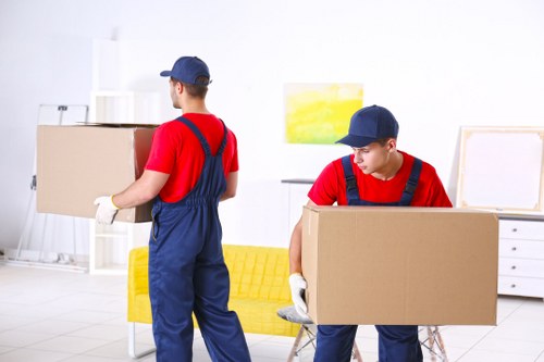 Removal team handling a flat move in Barnes