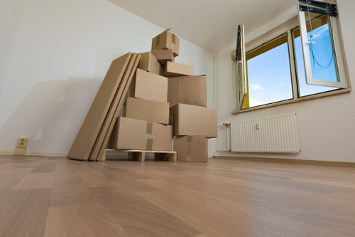 Office furniture being collected as part of furniture pick-up in Barnes