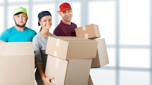 A well-organized Barnes removals process with boxes and furniture