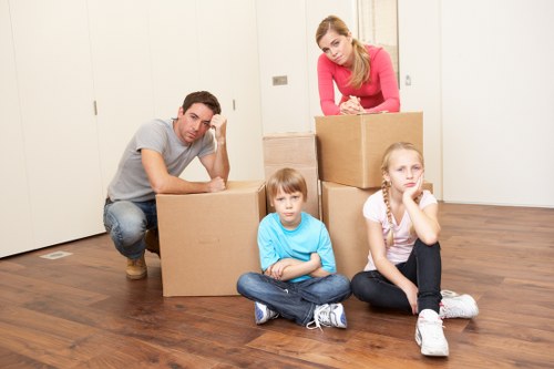 Packing boxes for a Barnes house relocation
